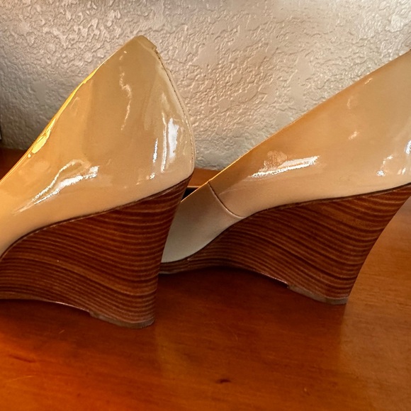Cole Haan 
Beige Patent Leather
Wedge Pumps - Picture 2 of 5